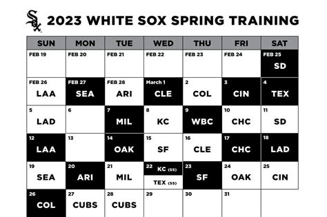 white sox spring training 2023